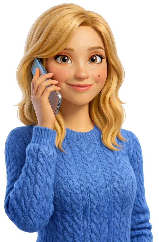 Eva, l'agent vocal IA d'AlysVoice, au téléphone